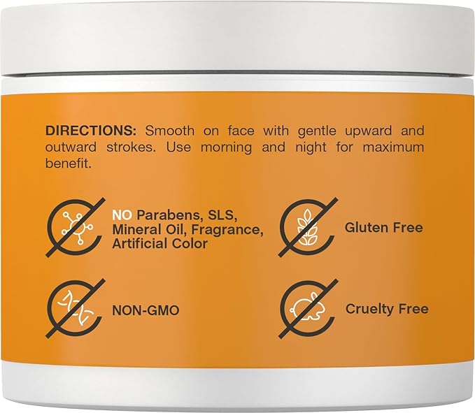 Coera Vitamin C Cream | 4oz | For Face, Dark Spots, Body, and Skin | Brightening, Hydrating, & Firming Moisturizer | Free of Parabens, SLS & Fragrances | Cruelty Free | Packaging May Vary