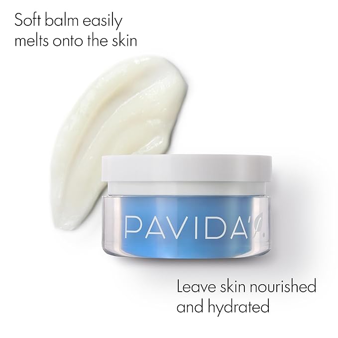 Cleansing Balm Makeup Remover – All Natural PEG-Free Formula, Gently Melts Waterproof Makeup & SPF, Vegan Nourishing Skin Cleanse for All Skin Types, 50ml | PAVIDA'S