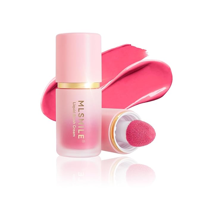 Liquid Blush for Cheeks,Matte Nude Makeup Blusher Cream, Face Tint for a Natural Flush,Lasting, Lightweight, All-day Moisturizing and Smooth, Self-Contained Brush