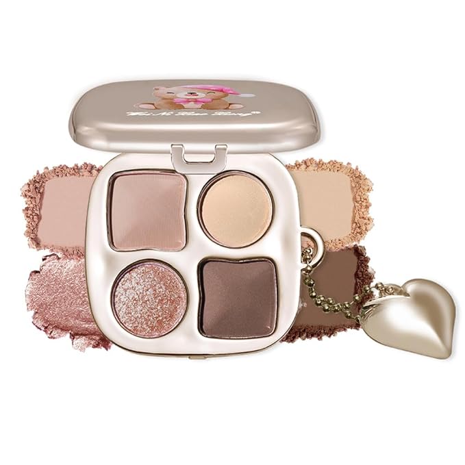 Mini Rose Pink Mauve Eyeshadow Palette with Mirror – Matte&Shimmer High-Pigment, Blendable, Long-Lasting Waterproof Mini Smokey Eye&Contour Palette for Sweet Glam Makeup, Paleta de Sombras de Ojos