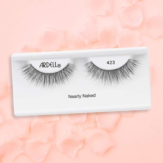 Ardell Naked Lashes 423 with Invisiband – Natural False Eyelashes, Lightweight Strip Lashes for Soft Volume, 4 Pairs