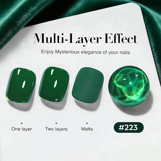 AZUREBEAUTY Deep Forest Green Nail Polish, St. Patrick's Day Quick Dry Formula, Strengthening Natural Nail Treatment, Home Salon DIY, Women Gift, 0.34 Fl Oz