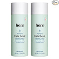 hers Triple Threat Shampoo - Biotin, Saw Palmetto, & Pumpkin Seed Oil Formula - Thickening & Hydrating Shampoo - Color-Safe, Paraben-Free, Vegan - Napa Rose Scent - 6.4 Fl Oz, 2 Pack