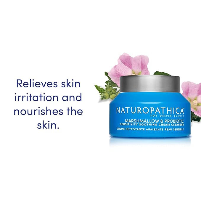 Naturopathica Marshmallow Root & Probiotic Gentle Cream Cleanser – Sensitive Skin – 2.8 oz
