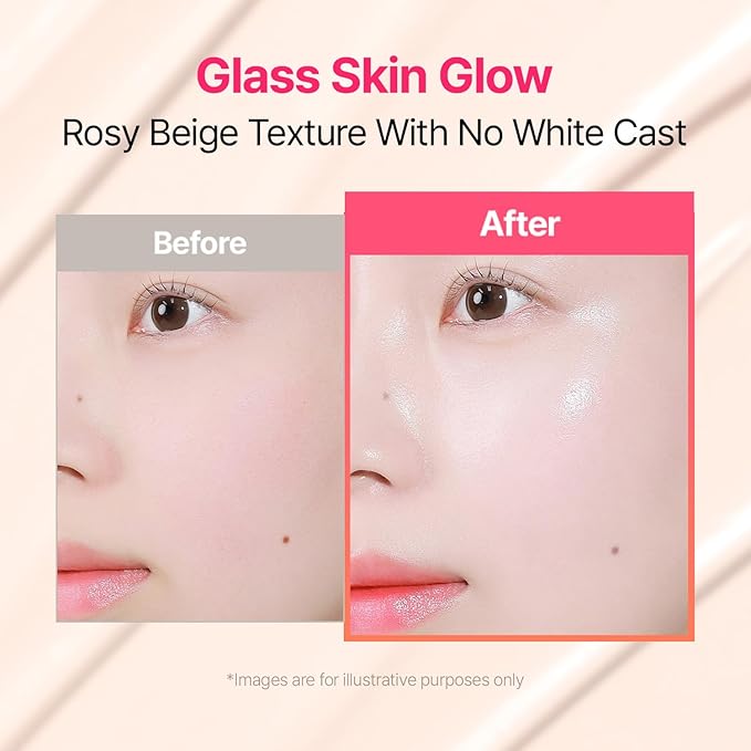 MAKE P:REM PDRN Tone-Up Sun Serum SPF 50, Korean Sunscreen, Lightweight Tinted Facial Sunscreen with Rosy Beige Tone-Up Effect, Radiant Glow Finish, Makeup-Friendly Daily Sunscreen, 1.69 fl oz (50ml)
