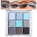 CAKAILA 9 Colors Blue Grey Colorful Eyeshadow Palette,Matte Shimmer Navy Blue Sky Blue Grey Eye Shadow Makeup Palettes,Long Lasting Waterproof Eye Makeup Palette