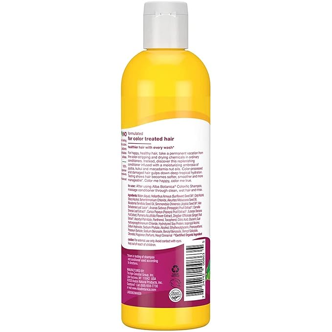 Alba Botanica Colorific Conditioner, Plumeria, 12 Oz (Packaging May Vary) (Pack of 2)