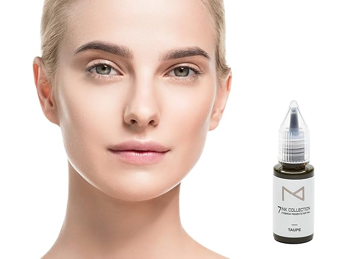 7 Ink Collection By Mellie Microblading LIQUID Pigment For Eyebrows/Brows - Permanent Make Up - Machine Use - Medical Grade - No Mixing - For Professionals Only -10ml (Single, Taupe)