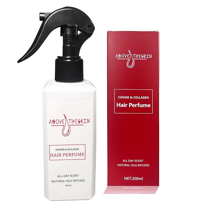 Hair Perfume rich with Caviar and Collagen, Natural Oils infused, Alcohol-Free, Orange, Bergamot,Vanilla Fresh Floral Scent last up to 72H, made in UK by Haircare Professionals.
