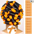 Perm Rods Set for Natural, Long, and Short Hair - Plastic Cold Wave Rods for Women's Hair Curling and DIY Hairdressing (20pcs Orange)