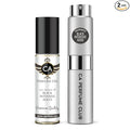 CA Perfume Duo Impression of Black Intensive Aoud For Women And Men Perfume Layering Set Long Lasting Travel Size EDP + Body Oil Roll-On Bottle 0.27 Fl Oz+0.33 Fl Oz
