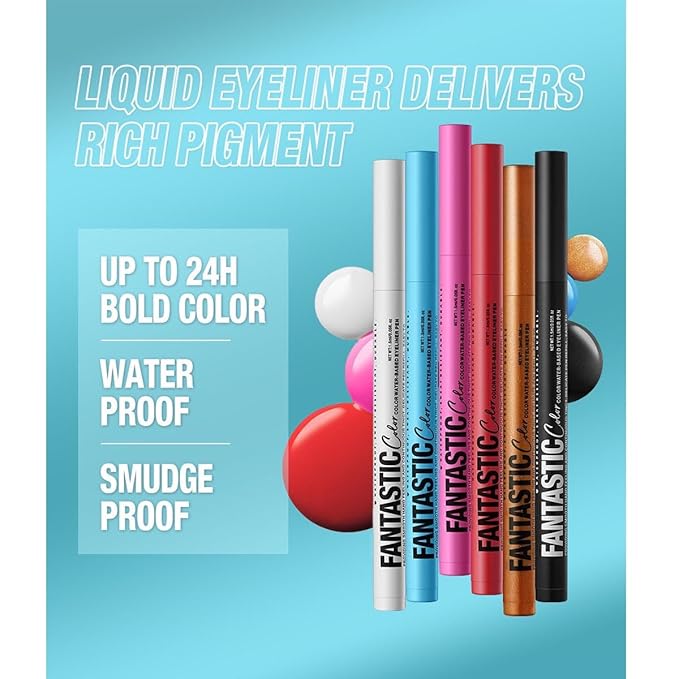 Silver Liquid Eyeliner Waterproof Smudgeproof Silver Eyeliner Pencil Long Lasting Hypoallergenic (11#)