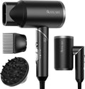 ANNLARY Hair Dryer with Comb | 1800W Blow Dryer with Diffuser for Curly Hair | Plasma Ionic Hairdryer for Frizz Control | Foldable & Protable Design for Travel | 6.5 ft ALCI Cord