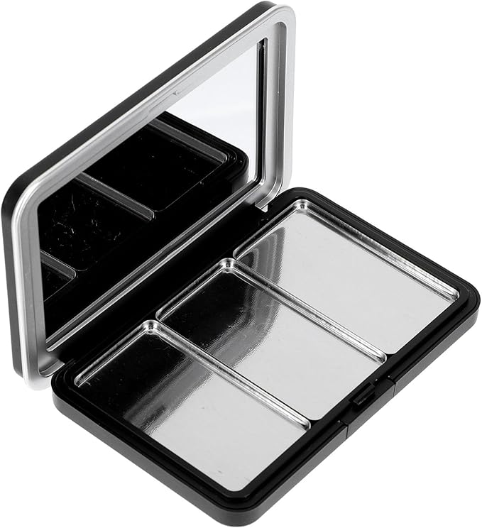 SEWACC Empty Lipstick Palette Depotting Case Blusher Lipstick Box Refillable Eyeshadow Pan Container Magnetic Makeup Organizer Case Dispensing Storage Box for Travel and DIY Storage