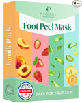 PLANTIFIQUE Foot Peeling Mask 4 Pack | Dermatologically Tested Repairs Heels & Removes Dry Dead Skin for Baby Soft Feet | Exfoliating Foot Peel Mask for Dry Cracked Feet