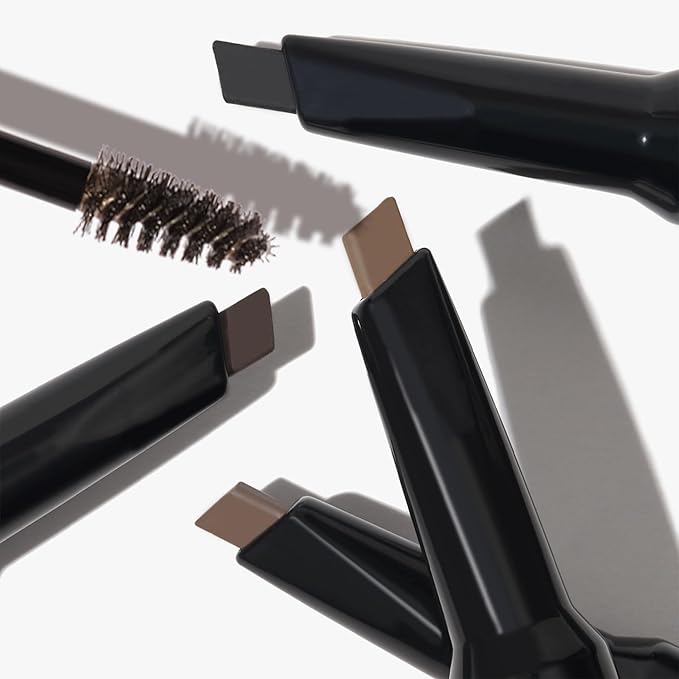 LAURA GELLER NEW YORK Sculpt-n-Stay 2-in-1 Waterproof Eyebrow Pencil & Brow Gel –Soft Black – Fills Sparse Brows, Defines & Sets – Smudge-Proof, Long-Lasting, Natural Finish