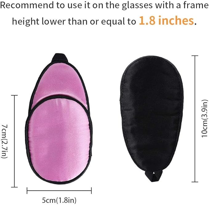 eZAKKA Eye Patches for Adults Kids Eye Patch for Glasses Silk Patch for Lazy Eye Amblyopia Strabismus and After Surgery (Purple + Pink)