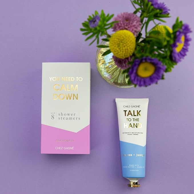 Vegan Hand Cream for Dry Hands - Talk To The Hand - Cypress and Juniper 3.4oz Non-Greasy Moisturizing Hand Lotion - Made in California - Paraben, Sulfate & Phthalate Free - Funny Unisex Gift