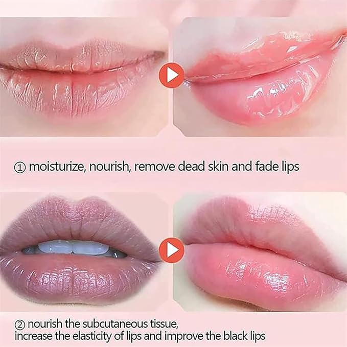 4 Packs Fruit Mask Lip Balm Honey Pot, Vitamin E Lip Masks & Moisturizing Propolis Sleeping Lip Mask, Effective Reduces Lip Lines Prevention Dry Lip Care