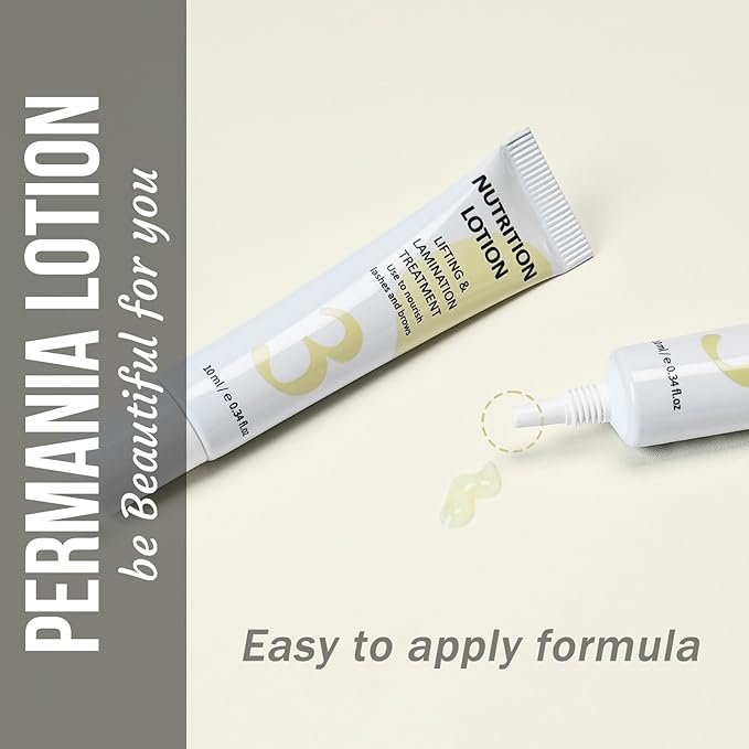 PERMANIA Nutrition Lotion, 10 ml Tube Design Salon Grade for Lash Lift and Brow Lamination Beauty Treatments (only nutrition lotion)