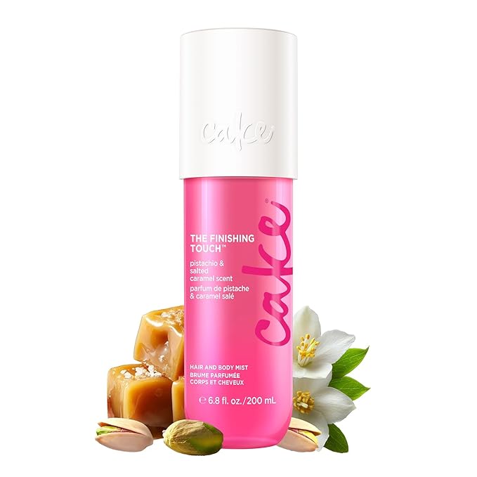 Cake Beauty Hair & Body Mist, The Finishing Touch - Pistachio & Salted Caramel Scent - Infused with Vitamin E & Argan Oil - For All Skin & Hair Types 2 Pack