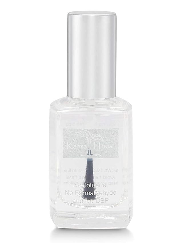 karma organic Gel Top Coat Nail Polish, Quick Dry No Wipe Formula, Long Lasting No Chip Nail Polish with UV-Like Shine Finish, 0.43 fl oz