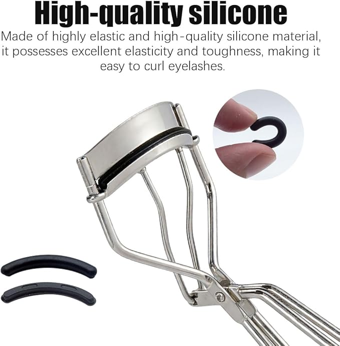 100 Pcs Eyelash Curler Refill Pads, Fit for Tweezerman Eyelash Curler Refills, Gentle & Safe on Lashes,Black.