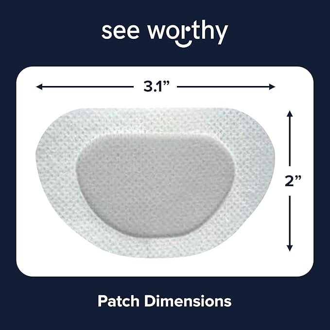Adhesive Eyepatch for Kids & Adults - As Seen on Shark Tank - Kids Breathable, Comfortable White Eyepatch for Lazy Eye - Amblyopia & Sensitive Skin Medical Eye Patches - 48 Patches by See Worthy
