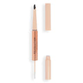 Revolution, Fluffy Brow Filter Duo, 2-in-1 Eyebrow Pencil & Gel, Enhances & Shapes Brows, Vegan & Cruelty-Free, Dark Brown, 1 piece