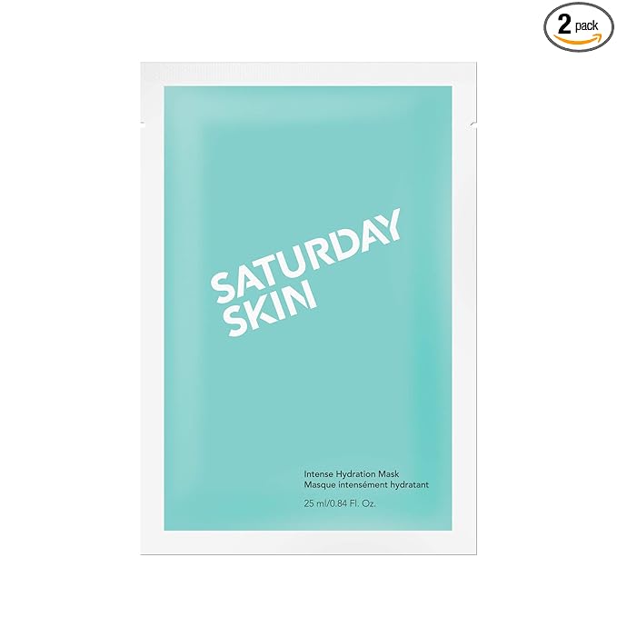 Saturday Skin Intense Hydration Mask, Super Leave-on Hydrating&Replumping Face Mask for Dehydrated Skin, Refines Skin Tone & Texture Hypoallergenic, Cruelty Free(25ml/0.84 Fl Oz)