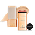 Korean Foundation Stick Foundation for Mature Skin Tint, Buildable Light to Full Coverage Foundation Makeup Concealer, Dual-Ended with Brush for All Skin - Natural Dewy Finish (LIGHT SKIN)