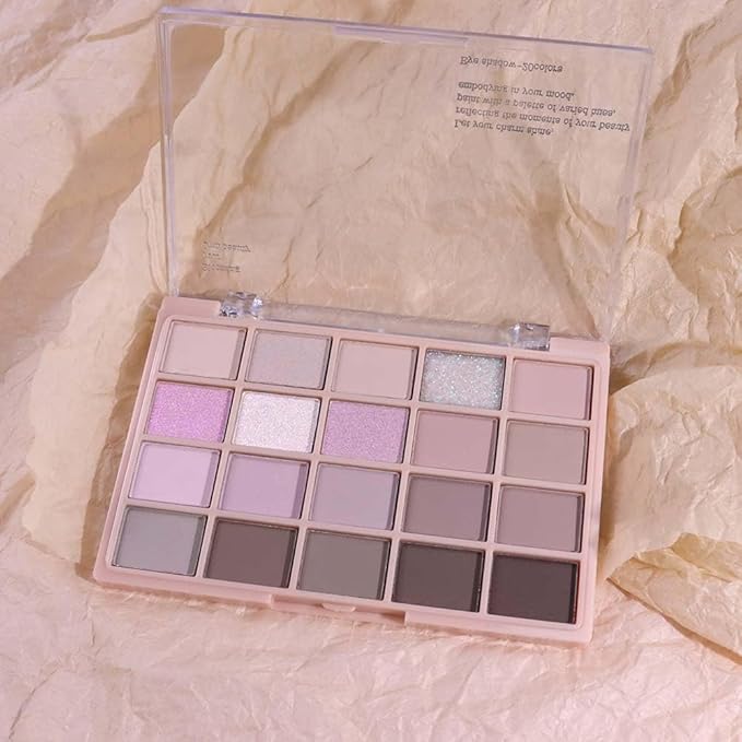 CAKAILA 20Colors Nude Light Pink Purple Basics Matte Eyeshadow Palette,Eye Shadow Travel Makeup Palette all in one Long Lasting Waterproof,Great for Travel Gift Kit