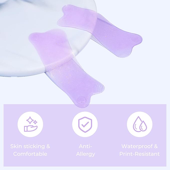 PERMANIA Lash Lift Pads Softening, 2Pcs Professional Korean Lash Lift Ultra Thin Eyebrow Covering Film (Purple)
