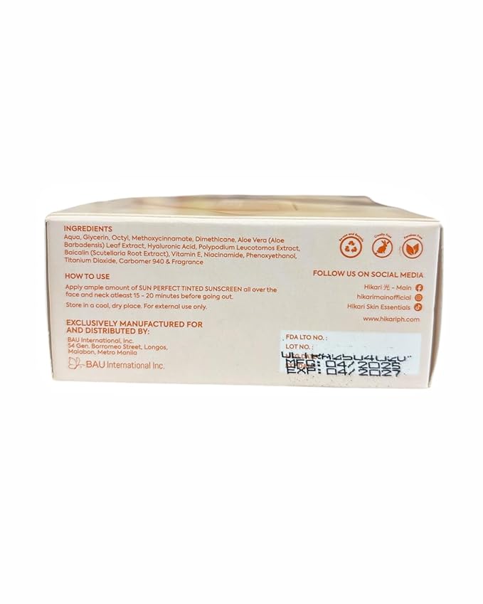 Hikari Skin Essentials Ultra Fresh & Premium Sun Perfect Tinted Sunscreen - 50ml each