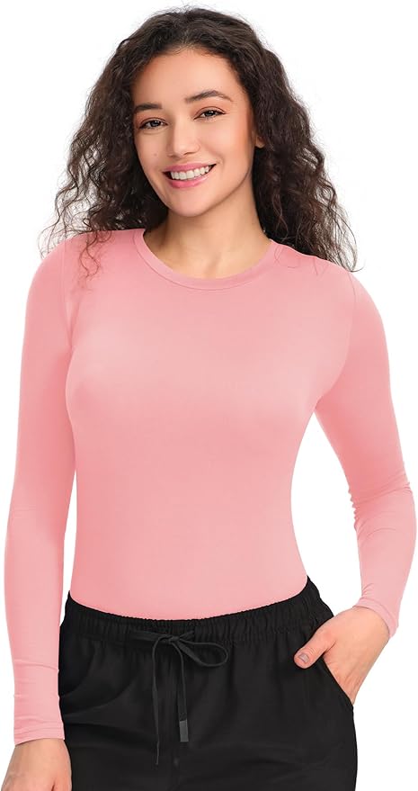 COZYFIT Scrub Undershirts Long Sleeve Women - Underscrub Comfort Tee