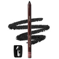 Black Gel Eyeliner Pencil,Smudge-proof Waterproof Long Lasting Plum Eye Liner, High-Pigmented Smooth Creamy Formula for Mature Women, Eyes Makeup Pen Includes Sharpener