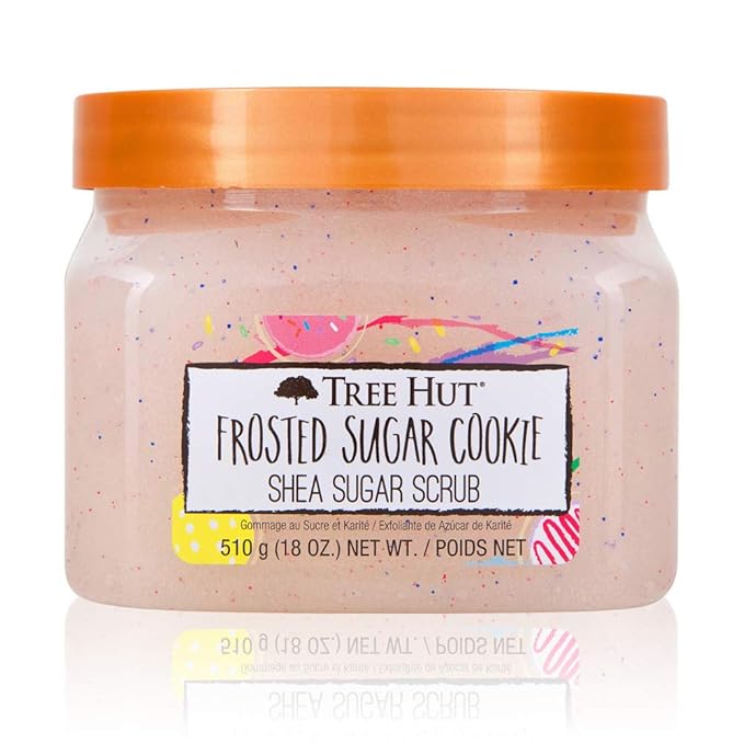 Tree Hut Frosted Sugar Cookie Shea Sugar Scrub | Exfoliating Scrub Removes Dry Skin for a Soft & Natural Glow | Limited Edition | Vegan, Free of Parabens, Formaldehyde Donors, & Sulfates | 18 fl oz.