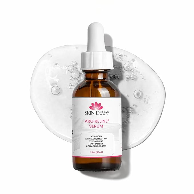 Skin Deva Argireline® Peptide Serum with Hyaluronic Acid – Acetyl Hexapeptide-8 Formula – Hydrating Anti-Aging Face Serum for Fine Lines & Smoother-Looking Skin (1 fl oz)