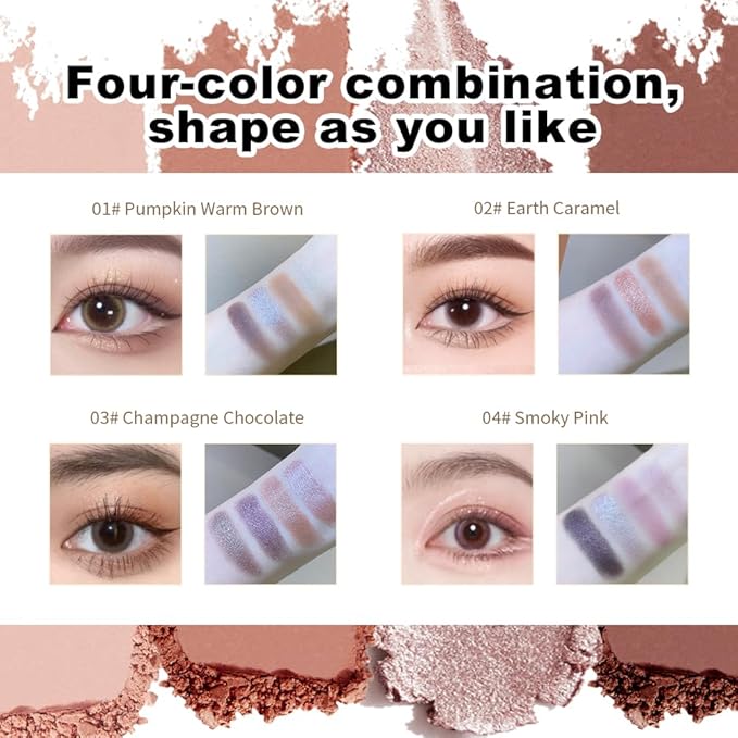 Neutral Nude Matte & Shimmer Eyeshadow Palette,Beige Brown Copper Taupe Brown Neutral-Warm Mattes Glitter Eye shadow Contour Makeup Palette for Mature Women, Blue Green Eyes, Daily Natural Makeup.