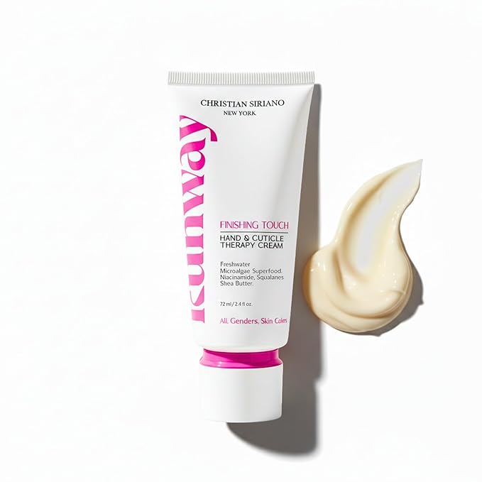 Finishing Touch Cuticle and Hand Cream Moisturizer - Microalgae Hand Repair Complex with Superfood, Niacinamide, Squalane - Bioactive Support & Nail Care - Silky Hand Lotion for Dry Hands, 72 ml