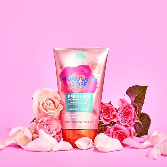 Tree Hut Moroccan Rose Shave Prep Polish, Gently Soothe & Prep Skin, Exfoliating Shave Essential, 7 fl oz.