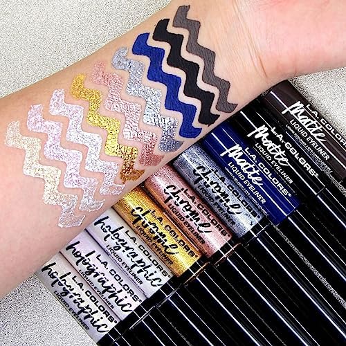 L.A. COLORS Liquid Eyeliner Collection, Chrome Liquid Gold CLE804 (Pack of 2)
