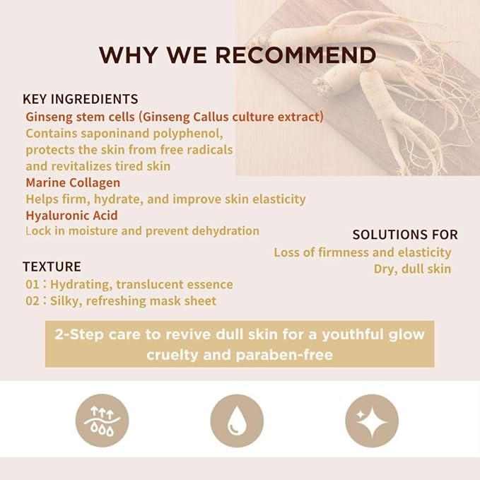 JAYJUN Collagen Skin Fit Mask (10 Sheets) – 2-Step All in one Hydration & Firming Ritual with Hyaluronic Acid & Marine Collagen 0.84 fl. oz.