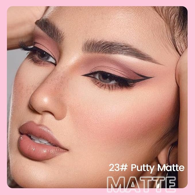 Kaely 2in1 Cream Eye Shadow Brightener Sticks for Eyes, Pencil Eyeshadow Applicator Stick Waterproof Pigmented, Eye Shadow Palette Highlighter Makeup, sombras para ojos, 23 Putty Matte