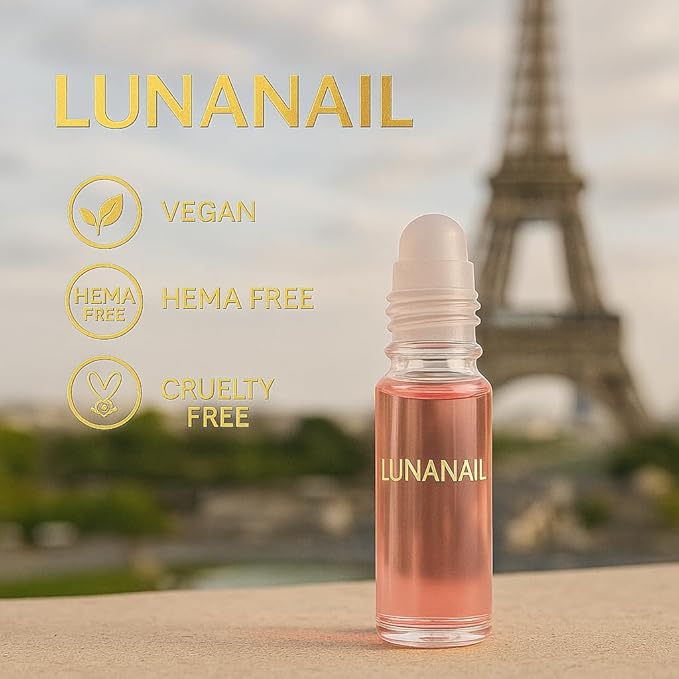 Cuticle Oil for Nails & Growth, Roll-On | Vitamin E & Jojoba Nail Strengthener Serum | Deep Hydration for Dry, Damaged Cuticles | Overnight Repair Treatment | Vegan (Strawberry Crimson)
