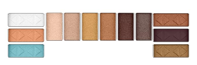 L.A. COLORS Day To Night 12 Color Eyeshadow Palette, Sunset, 0.28 oz. (CES425) (Pack of 2)