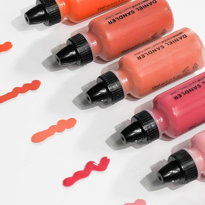 Daniel Sandler Watercolor Liquid Blush — Buildable, Blendable & Long-Lasting Liquid Blush for Cheeks, Lips, & Eyes — Lightweight & Water Resistant — For All Skin Types — Caress