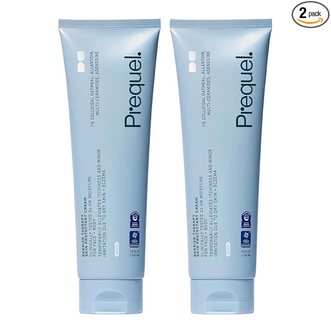 Prequel – Barrier Therapy Skin Protectant Cream for Face and Body – Advanced Skin Barrier Repair Moisturizer To Soothe Dry, Irritated Skin And Lock In Moisture – 2 Pack