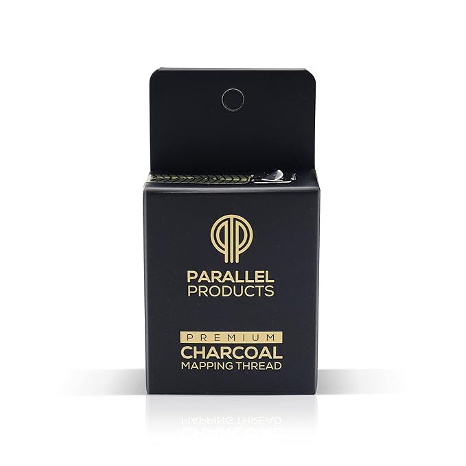 Parallel Products - Premium Eyebrow Mapping String for Microblading - Pre-Inked - 1 mm Charcoal Thread - Essential Brow Microblading Supplies - 15 Meters per Box