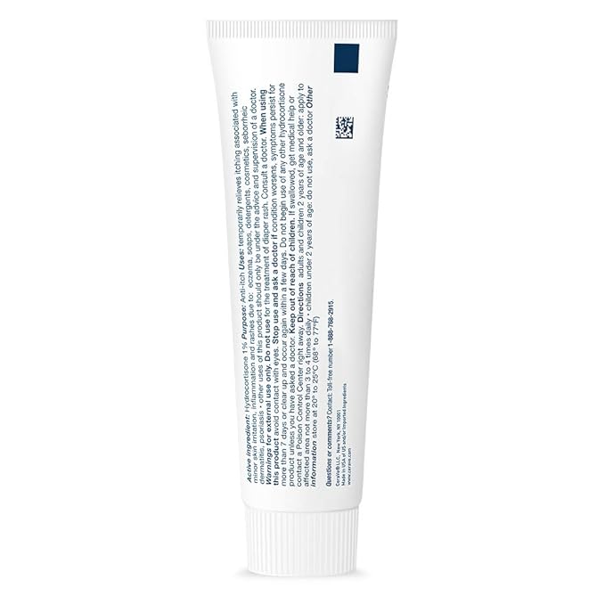 CeraVe 1% Hydrocortisone Anti-Itch Cream, Fragrance-Free Relief for Eczema-Prone & Dry Skin, 1 Ounce